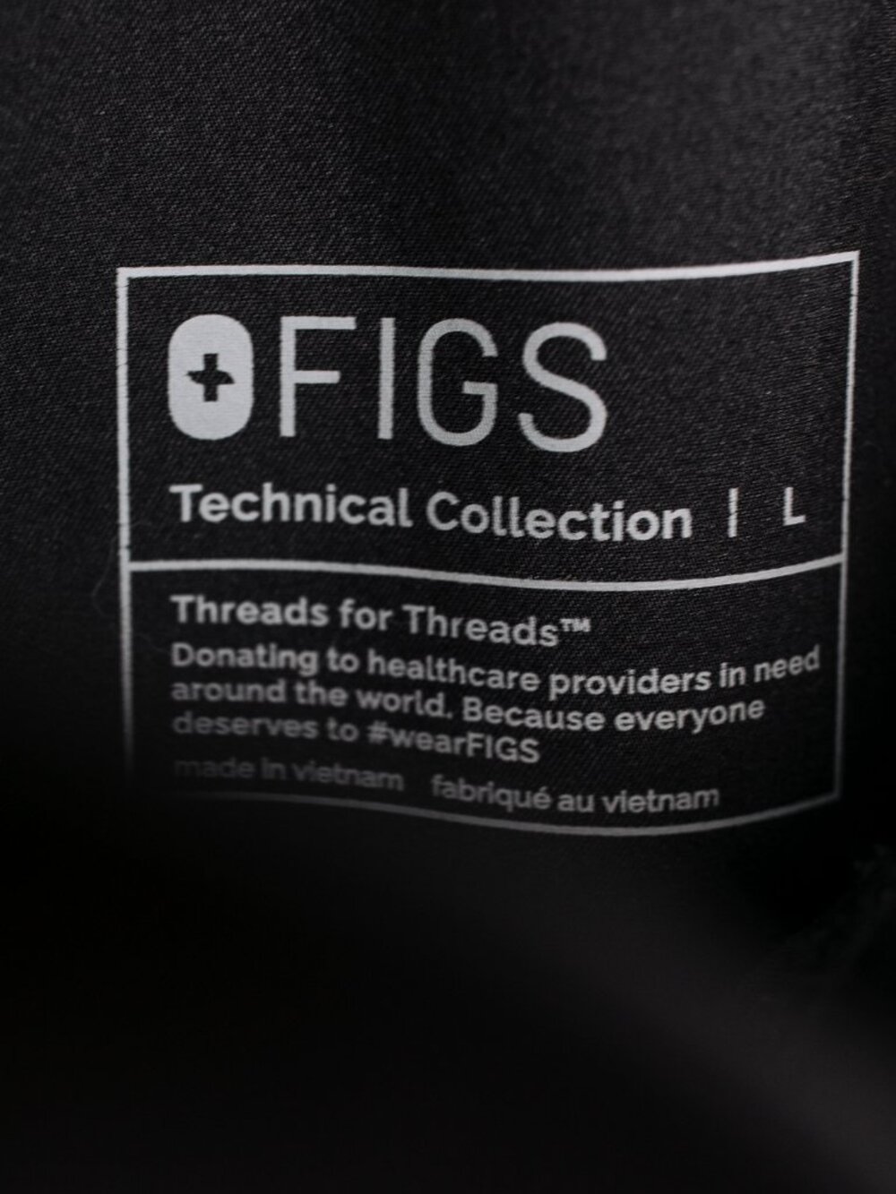 Figs Technical Collection Black Scrub Pants Women’s Large Straight Leg Cargo - Picture 6 of 6